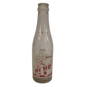 Hi Ho Glass Soda Pop‎ Bottle ACL 7 Ounce Club Size Plymouth Wisconsin Barn Find